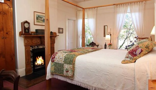 Habitación romántica doble, chimenea, vistas al jardín