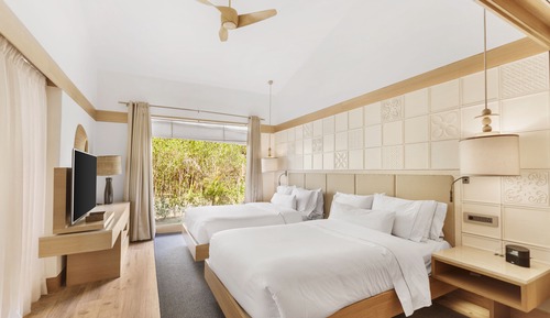 Habitación Premier, 2 camas de matrimonio, no fumadores, vistas al jardín