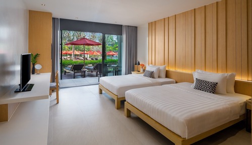 Habitación Deluxe, 2 camas de matrimonio (Lanai)