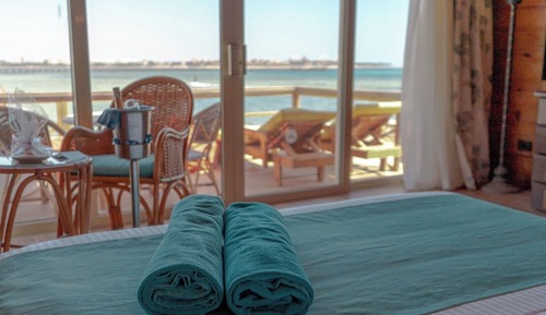 Habitación romántica doble, vistas al mar
