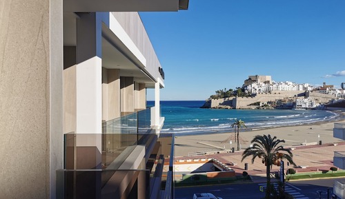 Habitación doble, terraza, vistas parciales al mar