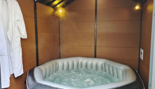 Habitación Deluxe doble, 1 cama de matrimonio grande, terraza (plus jacuzzi)
