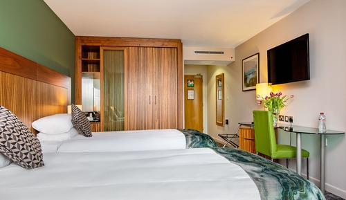 Habitación Deluxe con 2 camas individuales, balcón, vistas al río