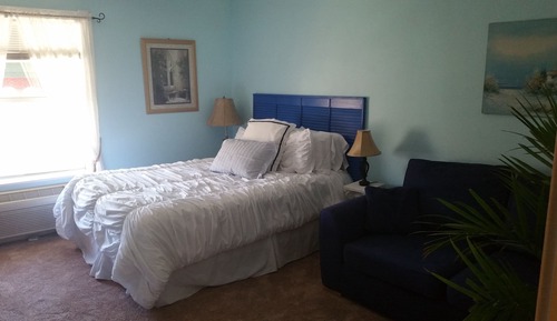 Habitación individual superior, 1 cama de matrimonio grande, frigorífico (Greek Isles Room)