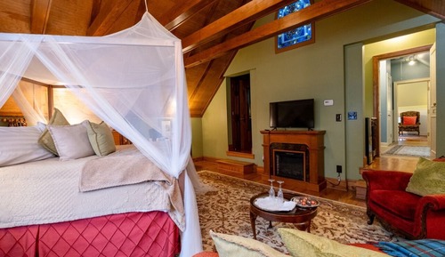 Suite presidencial, 1 cama de matrimonio grande, bañera, vistas al jardín