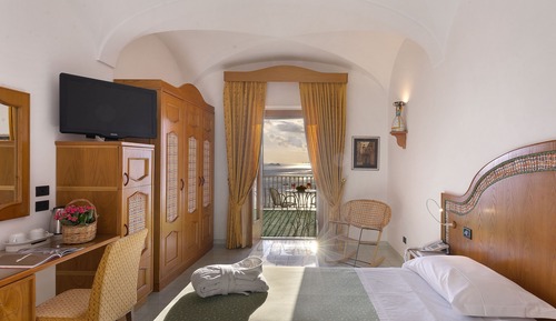 Habitación clásica doble, terraza, vistas al mar
