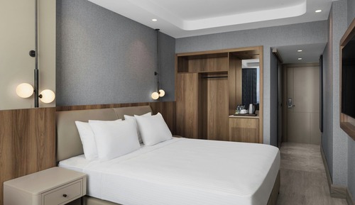 Habitación estándar, 1 cama de matrimonio grande, no fumadores, vistas parciales al mar