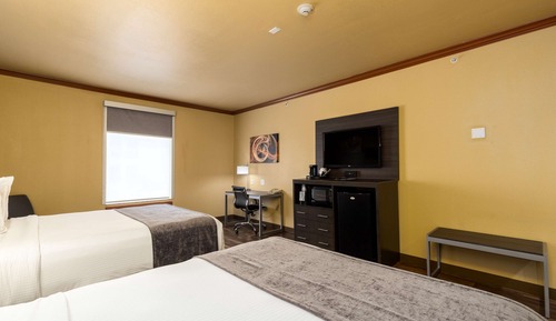 Habitación estándar, 2 camas de matrimonio, no fumadores, frigorífico y microondas