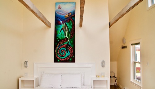 Estudio exclusivo, 1 cama de matrimonio grande, terraza, vistas al mar
