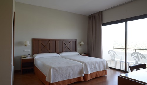 Habitación con 1 cama doble o 2 individuales + 1 cama extra vistas al mar ( 3 adultos )