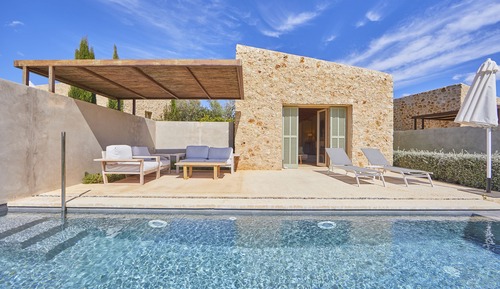 Villa Deluxe, 1 cama de matrimonio grande, piscina privada, en la zona del jardín