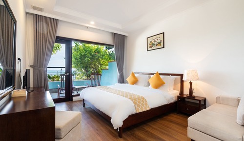 Habitación familiar, vistas al mar