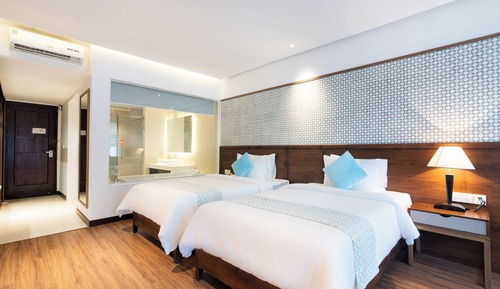 Habitación Deluxe con 2 camas individuales, vistas al jardín