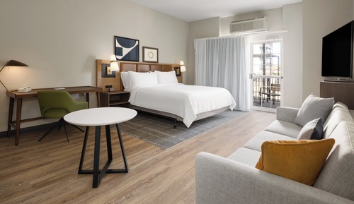 Suite estudio, 1 cama de matrimonio grande, cocina