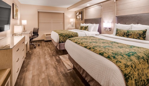 Habitación estándar, 2 camas de matrimonio, no fumadores, frigorífico y microondas