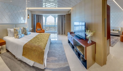 Habitación superior, 1 cama de matrimonio grande, vistas al mar