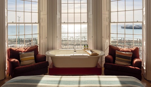 Habitación de lujo doble, 1 cama de matrimonio grande, bañera, vistas al mar