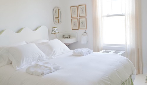 Habitación, 1 cama de matrimonio, baño compartido, vistas al mar