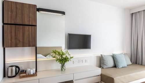 Habitación con 1 cama doble o 2 individuales, vistas al mar