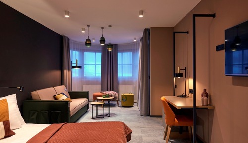 Habitación cuádruple Deluxe, vistas a la montaña