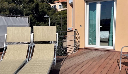 Suite junior, 1 cama de matrimonio, terraza, vistas al mar