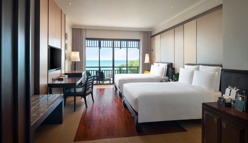 Habitación clásica, 2 camas de matrimonio, vistas al mar