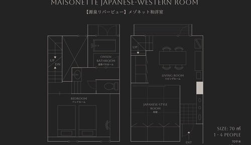Villa superior, no fumadores, vistas al río (Japanese-Western-style, Maisonette)