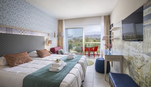 Habitación estándar con 1 cama doble o 2 individuales, vistas al patio