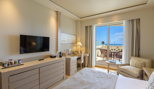 Habitación Deluxe, 2 adultos y 1 niño, terraza, vistas al mar