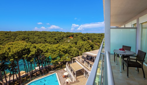 Suite, balcón, mirando al mar