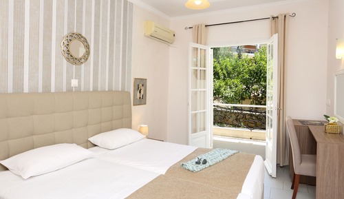 Habitación estándar con 2 camas individuales, vistas al jardín