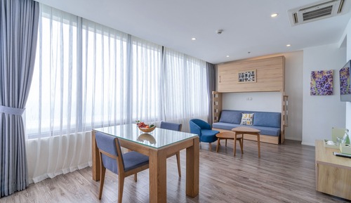Apartamento Deluxe, cocina, vistas al mar