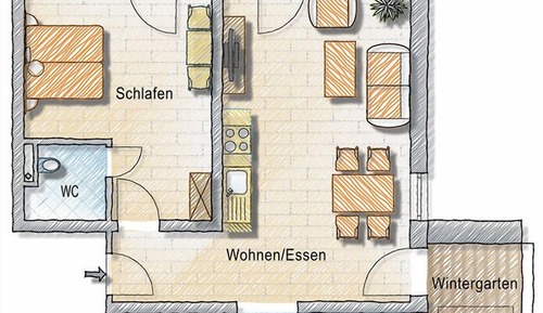 Apartamento exclusivo, 1 habitación, accesible para personas con discapacidad (7)