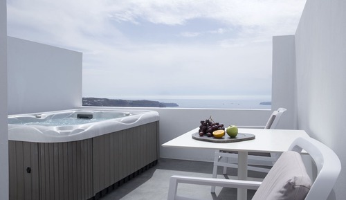Habitación junior, bañera de hidromasaje, vistas al mar