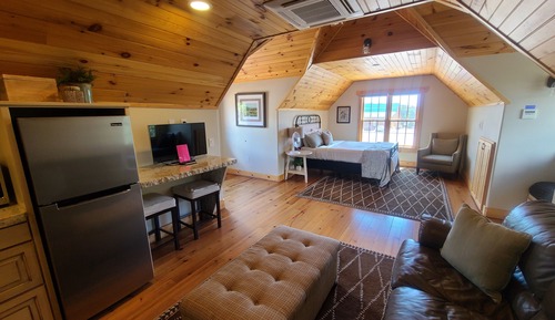 Suite estudio de lujo, 1 cama de matrimonio, cocina, vistas a la montaña