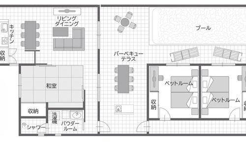 Villa, 2 habitaciones, no fumadores, piscina privada