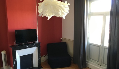 Habitación Confort con 1 cama doble o 2 individuales, baño privado, vistas al jardín (Chambre rouge)