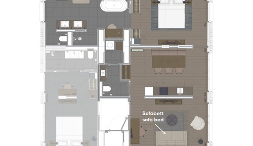 Rooftop Suite, 1 Bedroom, Terrace, big Kitchen