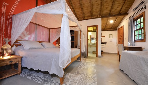 Habitación triple Premium, patio, en la zona del jardín