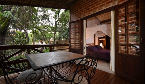 Habitación cuádruple Premium, patio, en la zona del jardín