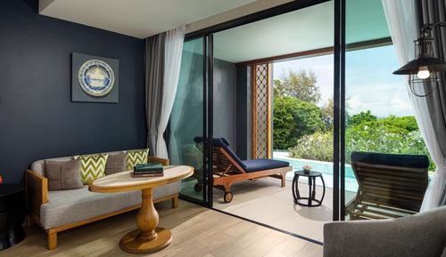 Suite Deluxe, 1 cama de matrimonio grande, acceso a la piscina, vistas al mar