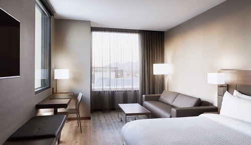 Estudio, 1 cama de matrimonio grande con sofá cama