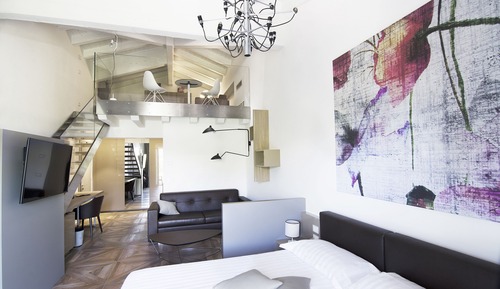 Suite, balcón, vistas al jardín