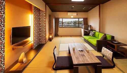 Habitación cuádruple estándar, no fumadores, frente al mar (Ocean view, 12-14 tatami mats)