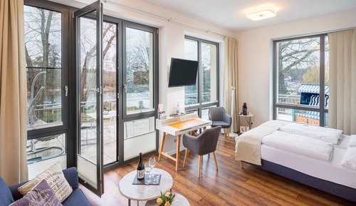 Habitación Confort doble, 1 cama de matrimonio grande (Deluxe Doppelzimmer mit Balkon)