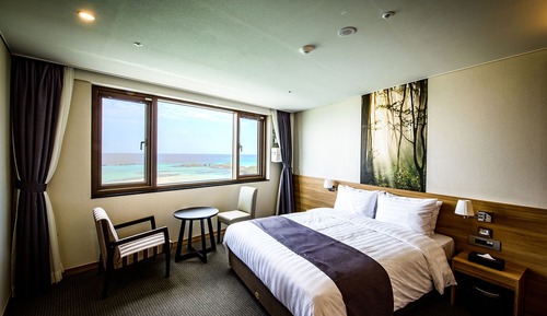 Habitación Deluxe doble, vistas al mar (Breakfast for 1 + 2 Draft Beers)