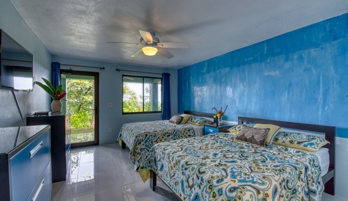 2 BLUE ROOM Double Room with Two Double beds