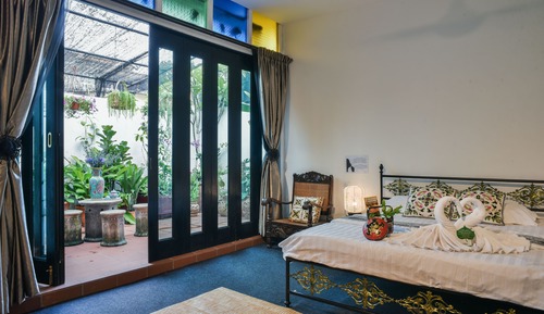 Habitación, 1 cama de matrimonio, vistas al jardín