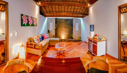 Villa familiar, 2 habitaciones, vistas a la piscina, en la zona del jardín
