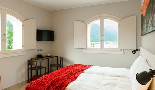 Habitación doble, 1 cama de matrimonio grande, vistas a la montaña (La Rossa)